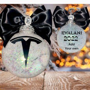 Tesla Christmas Tree Ornament| Customized Present| White Elephant Gift, Vehicle